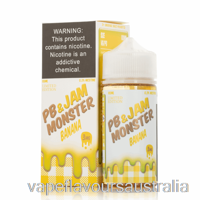 Vape Australia Banana - PB and Jam Monster - 100mL 3mg